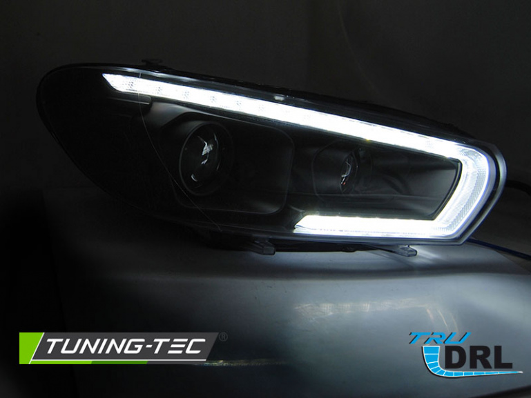 LED Tagfahrlicht Scheinwerfer für VW Scirocco III 08-14 Schwarz dynamisch