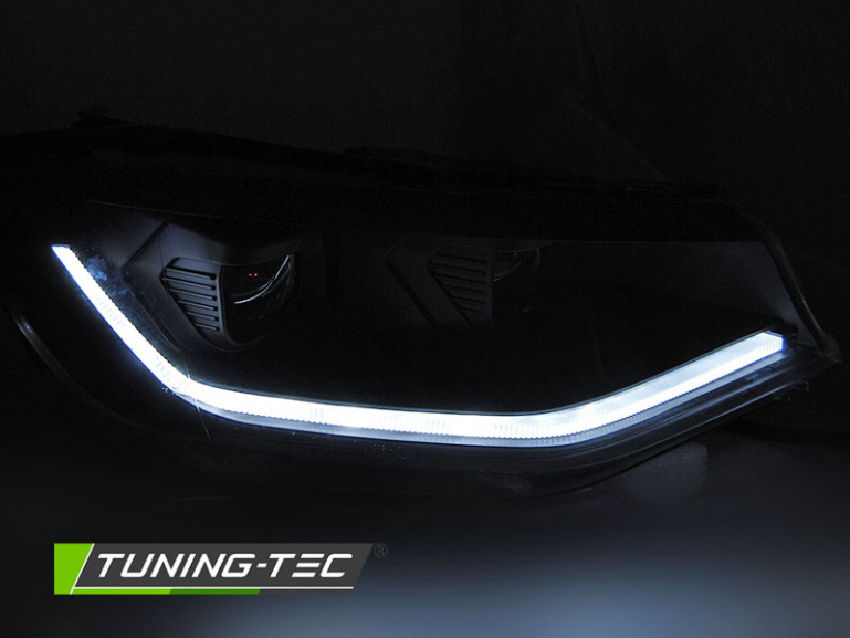 VOLL LED Tagfahrlicht Scheinwerfer Set für VW Caddy V/5 (SB) 20+ schwarz mit dyn. Blinker