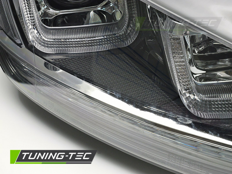 Upgrade Design Tagfahrlicht Scheinwerfer Set für VW Golf 7 (VII) 12-17 schwarz/chrom mit dynamischem LED Blinker