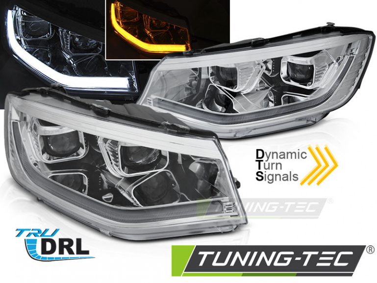LED Tagfahrlicht Scheinwerfer für VW Caddy V/5 (SB) 20+ chrom dynamisch