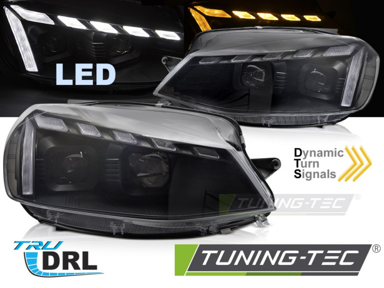 VOLL LED Tagfahrlicht Scheinwerfer Set für VW Golf 7.5 (Facelift) 17-19 schwarz mit LED Blinker