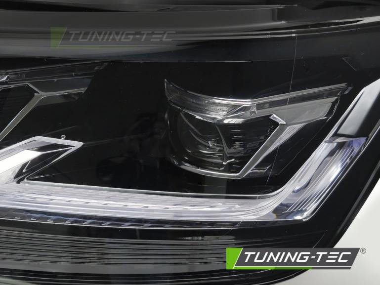 VOLL-LED Scheinwerfer für VW T6 15-19 schwarz mit statischen LED Blinker