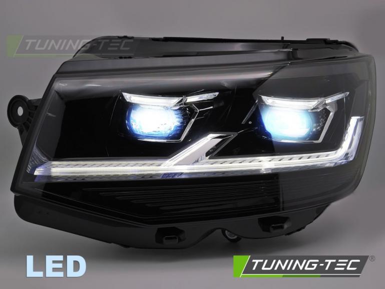 VOLL-LED Scheinwerfer für VW T6 15-19 schwarz mit statischen LED Blinker