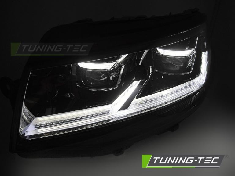 VOLL-LED Scheinwerfer für VW T6 15-19 schwarz mit statischen LED Blinker