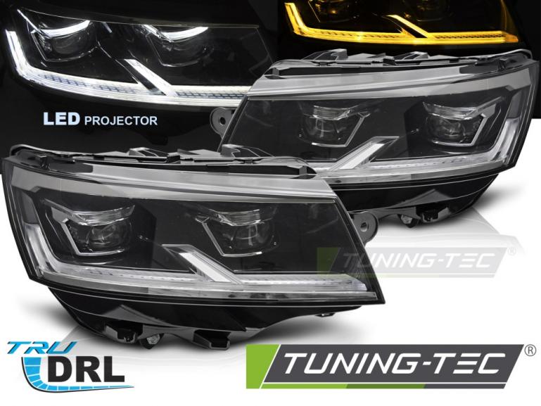 Upgrade Voll LED Tagfahrlicht Scheinwerfer Set für VW T6.1 20-24 schwarz mit dynamischen LED Blinker