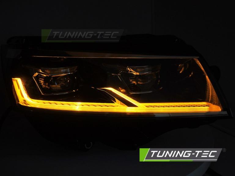 Upgrade Voll LED Tagfahrlicht Scheinwerfer Set für VW T6.1 20-24 schwarz mit dynamischen LED Blinker