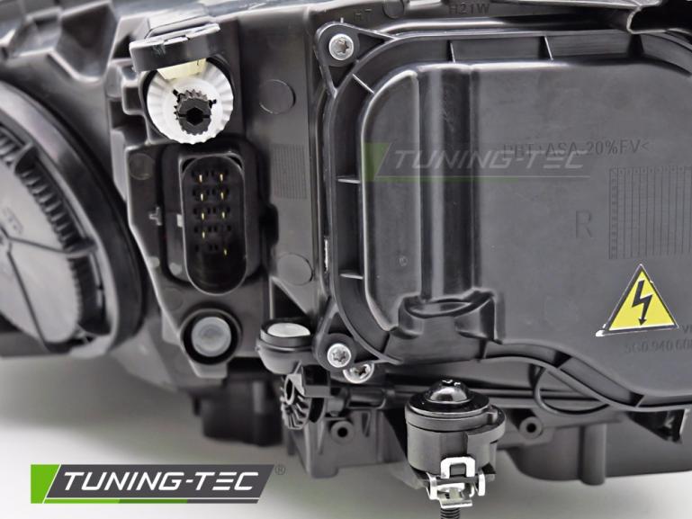 Voll-LED Tagfahrlicht Scheinwerfer für VW Golf 7 12-17 schwarz / rot mit dynamischem LED Blinker