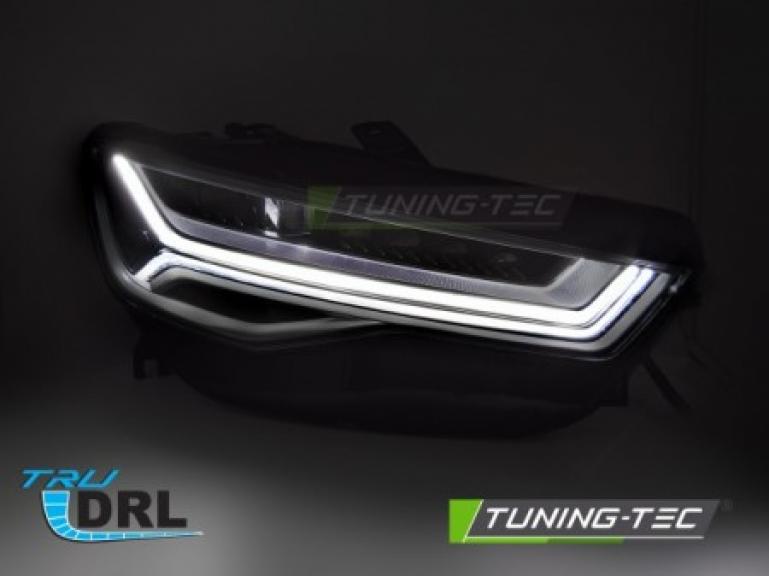 Preview: Voll LED Tagfahrlicht Scheinwerfer Set für Audi A6 4G (C7) Facelift 15-18 schwarz mit LED Blinker