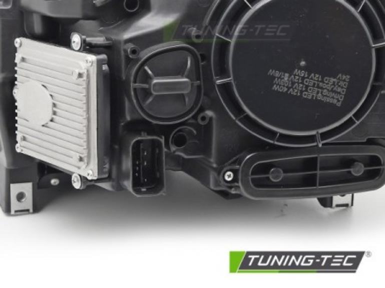 Preview: VOLL LED Angel Eyes Scheinwerfer Set für BMW 5er F10/F11 10-13 schwarz