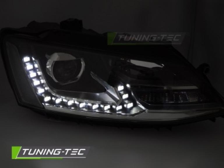 Preview: LED Upgrade Design Tagfahrlicht Scheinwerfer Set für VW Jetta 6 (VI) 11-18 schwarz