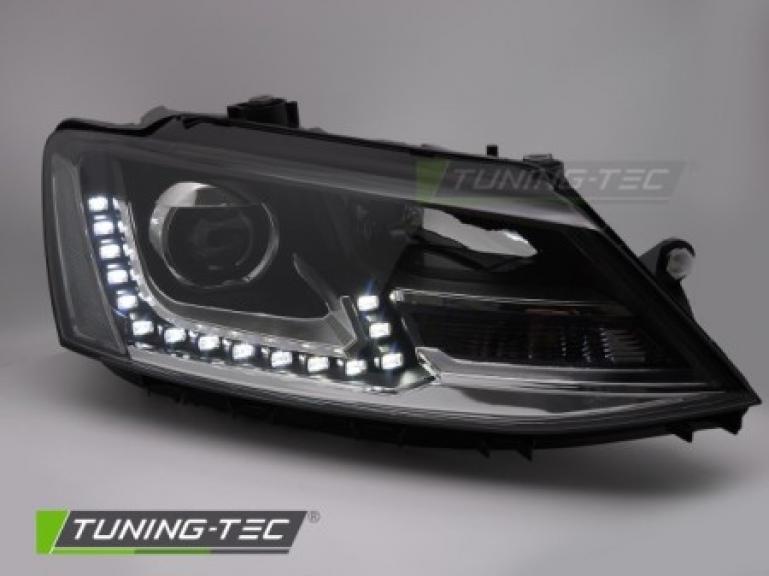 Preview: LED Upgrade Design Tagfahrlicht Scheinwerfer Set für VW Jetta 6 (VI) 11-18 schwarz