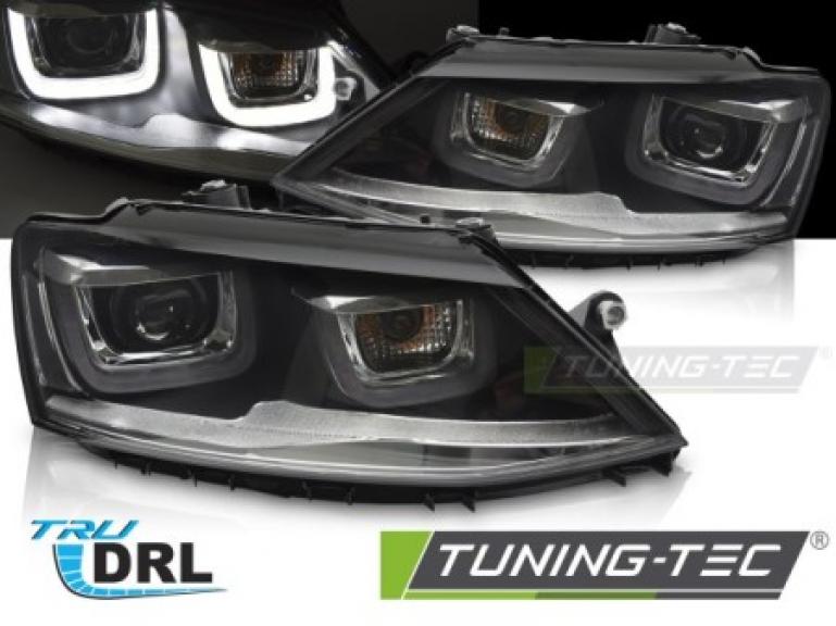 LED Upgrade Design Tagfahrlicht Scheinwerfer Set für VW Jetta 6 (VI) 11-18 schwarz