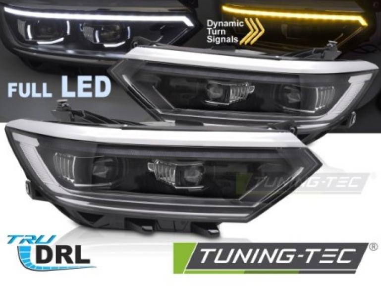 VOLL LED Upgrade Design Scheinwerfer Set passend für VW Passat B8 14-19 schwarz/chrom mit dyn. Blinker