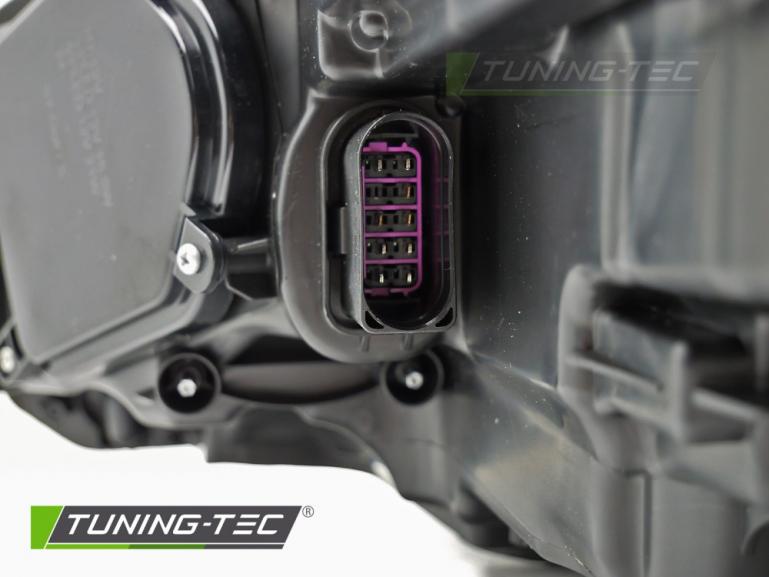 LED Tagfahrlicht Scheinwerfer Set für VW Golf 7 17-19 schwarz/chrom mit dyn. Blinker