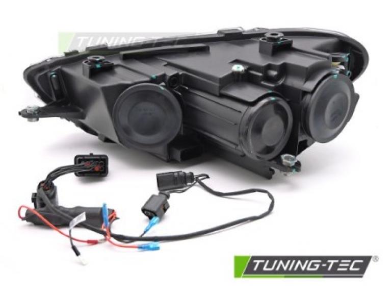 Preview: VOLL LED Tagfahrlicht Scheinwerfer Set passend für VW Scirocco III (3) 08-14 schwarz (werks. Halogen)