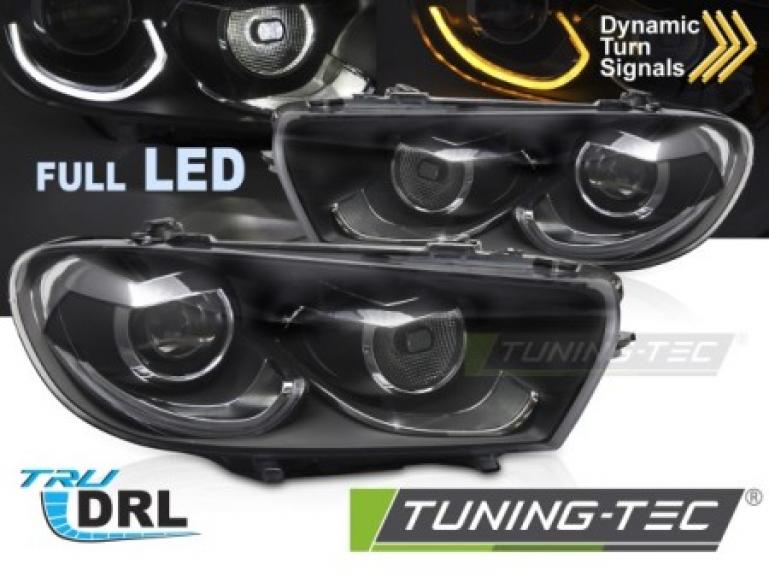 VOLL LED Tagfahrlicht Scheinwerfer Set passend für VW Scirocco III (3) 08-14 schwarz (werks. Halogen)