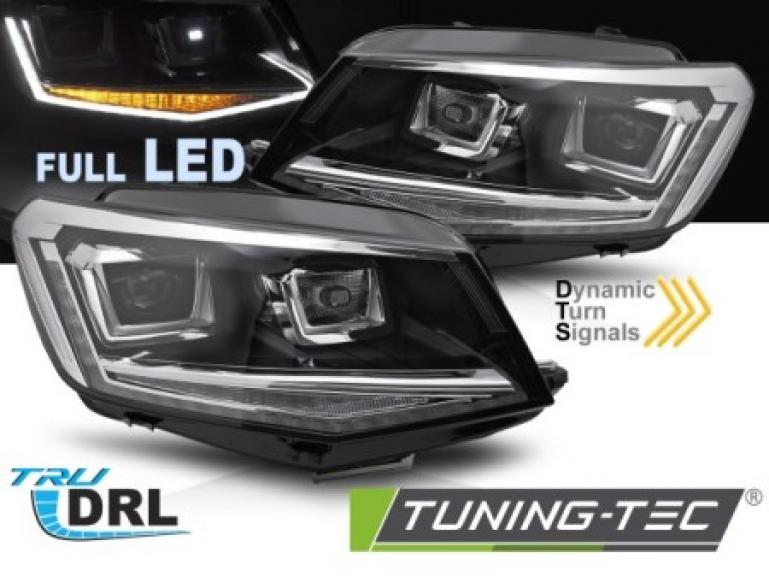 VOLL LED Upgrade Design Scheinwerfer Set passend für VW Caddy 15-20 schwarz mit dyn. Blinker