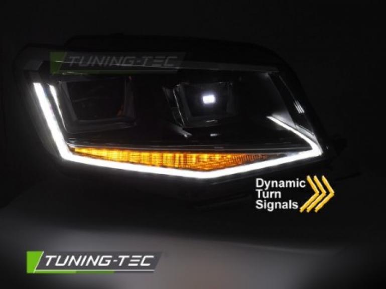 Preview: VOLL LED Upgrade Design Scheinwerfer Set passend für VW Caddy 15-20 schwarz mit dyn. Blinker