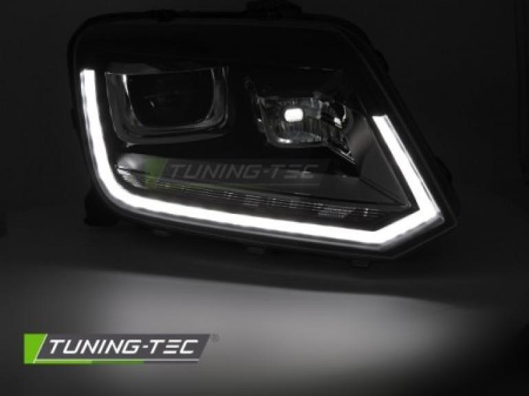 Preview: LED Upgrade Design Scheinwerfer Set passend für VW Amarok 09-16 schwarz/chrom