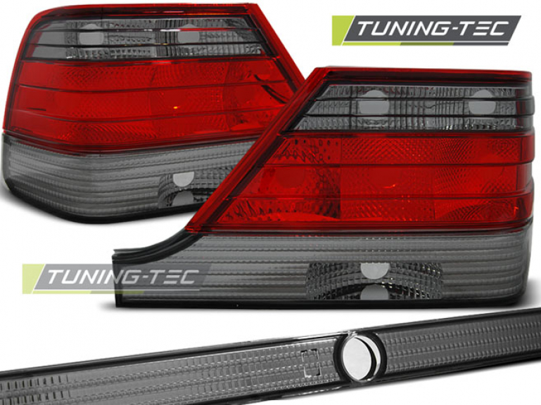 Upgrade Design Rückleuchten für Mercedes Benz S-Klasse W140 95-98 rot/rauch