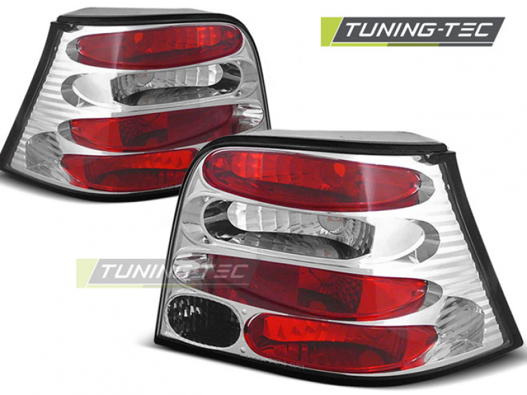 Upgrade Design Rückleuchten für VW Golf 4 (IV) 97-03 rot/chrom