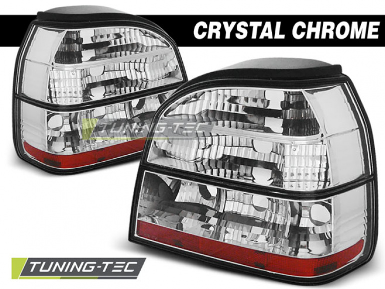 Upgrade Design Rückleuchten für VW Golf 3 (III) 91-97 chrom/weiß