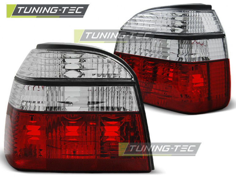 Upgrade Design Rückleuchten für VW Golf 3 (III) 91-97 rot/weiß