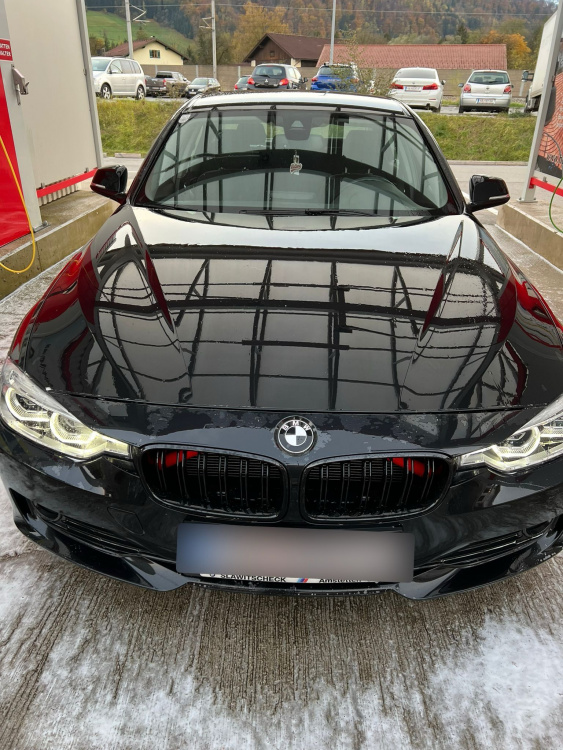 Voll LED Tagfahrlicht Angel Eyes Scheinwerfer für BMW 3er F30/F31 11-15 schwarz / chrom