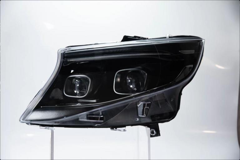 Upgrade Design VOLL LED Tagfahrlicht Scheinwerfer für Mercedes Benz V-Klasse / Vito W447 14-23 schwarz mit LED Blinker