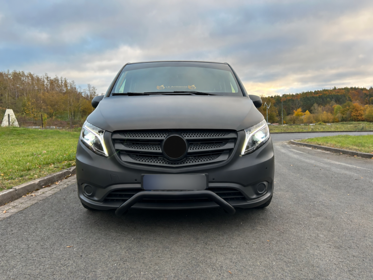 VOLL LED Tagfahrlicht Scheinwerfer passend für Mercedes Benz V-Klasse / Vito W447 14-23 schwarz mit LED Blinker