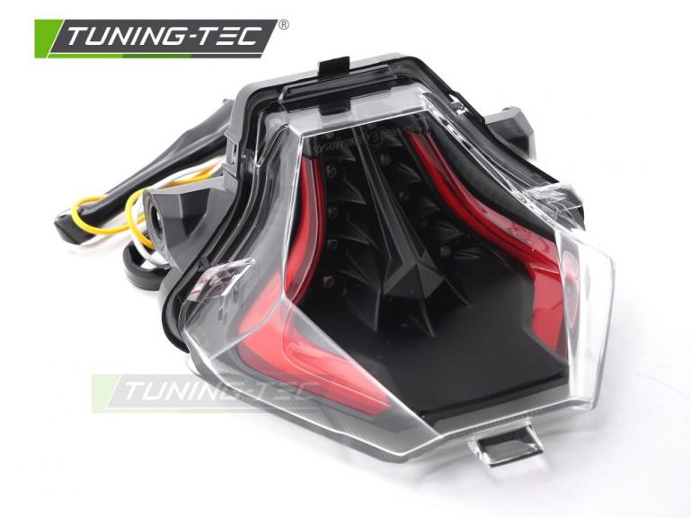 Preview: Voll LED Upgrade Design Rückleuchte passend für YAMAHA YZF-R25 / R3 / MT-07 14-19 Klarglas schwarz