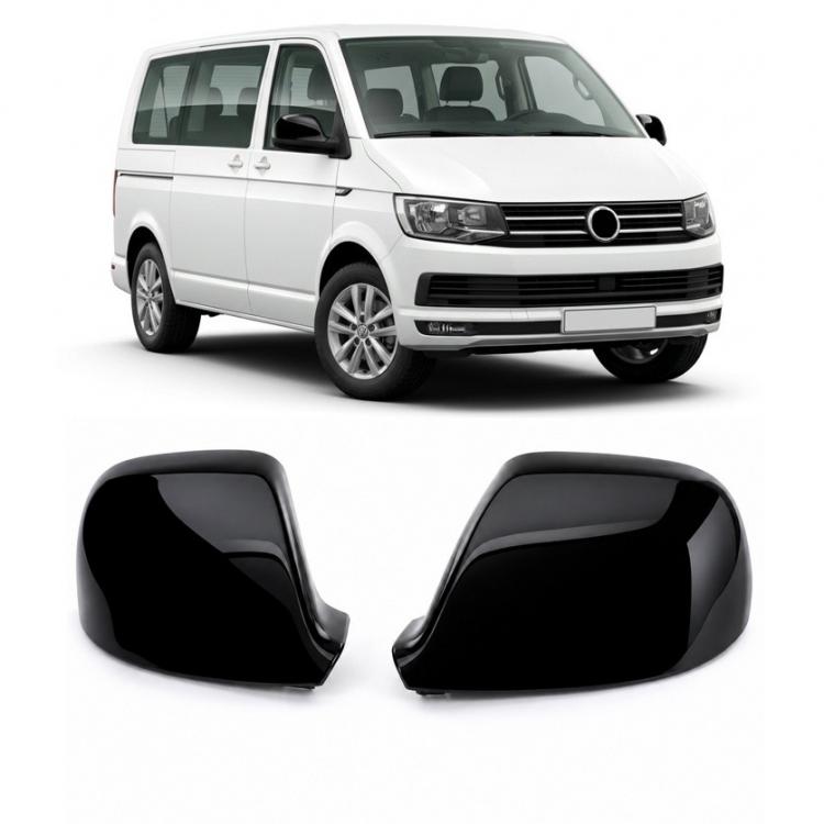 Upgrade Design Spiegelkappen Set passend für VW T6 15-19 Hochglanz schwarz