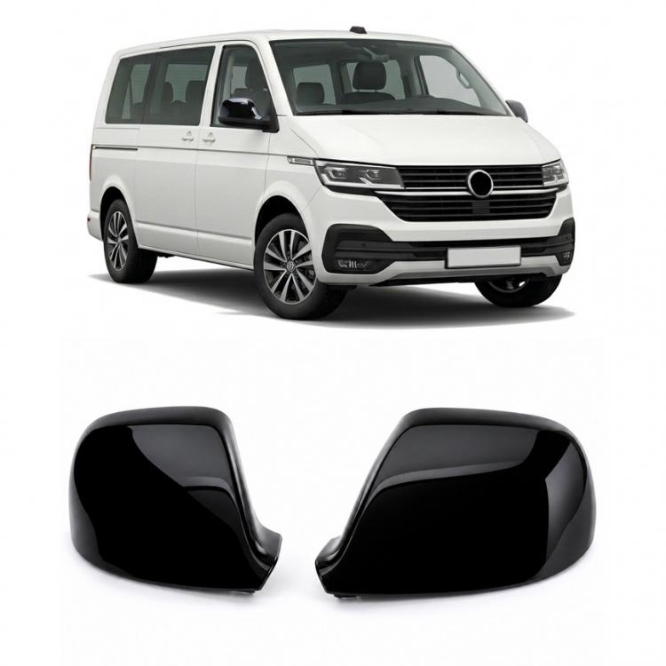 Upgrade Design Spiegelkappen Set passend für VW T6.1 19-24 Hochglanz schwarz