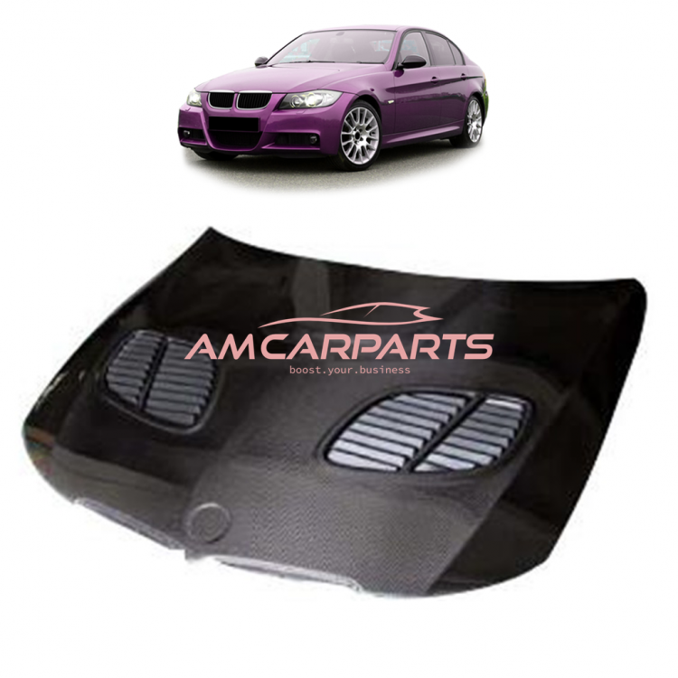 Upgrade Sport Echt-Carbon Motorhaube passend für BMW 3er E90 / E91 Limousine / Touring 08-11