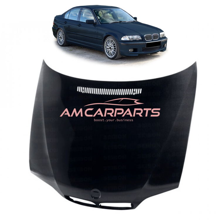 Upgrade Sport Echt-Carbon Motorhaube passend für BMW 3er E46 Limousine / Touring 98-01