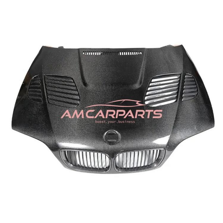 Upgrade Sport Echt-Carbon Motorhaube passend für BMW 3er E46 Coupe / Cabrio Facelift 03-05