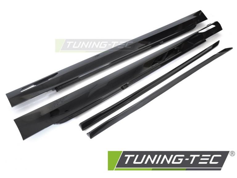 Upgrade Sport Design Seitenschweller Set passend für BMW 5er G60 / G61 Limousine/Touring 2023+ Hochglanz Schwarz