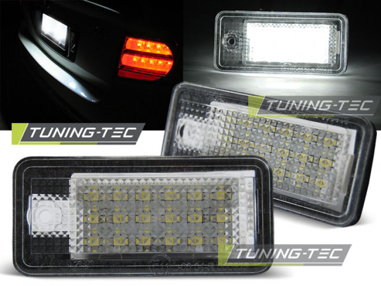 Upgrade LED Kennzeichenbeleuchtung für Audi A4 B6 / B7 / A6 C6 (4F) / A3 (8P)  / Q7 (7L) / RS4 / S4 kaltweiß