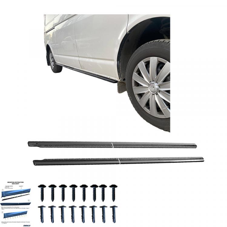 Preview: Upgrade Design Seitenschweller / Zierleisten passend für VW T6.1 19-23 Hochglanz schwarz