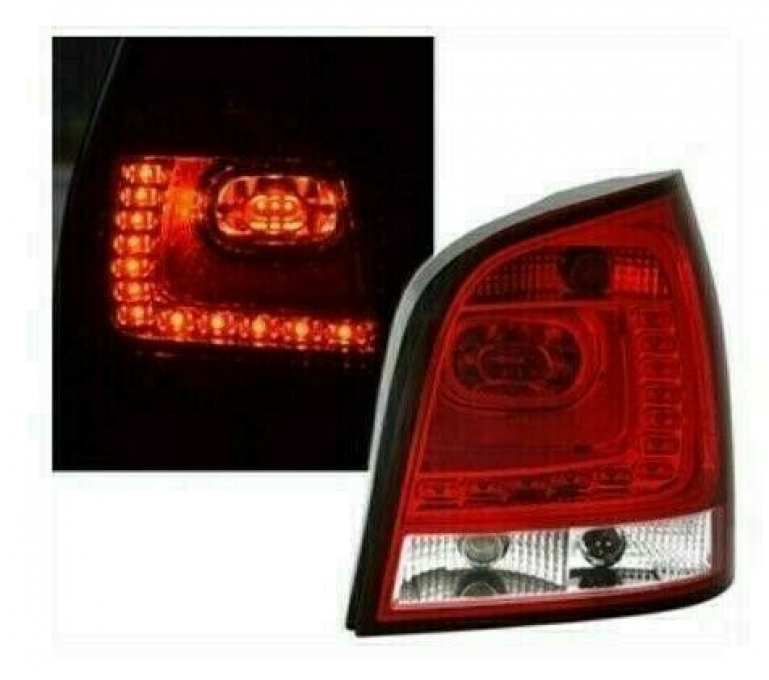 Upgrade Design LED Rückleuchten für VW Polo 9N 01-05 kirschrot/klar