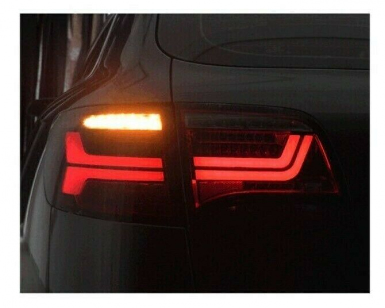 VOLL-LED Lightbar Design Rückleuchten für Audi A6 4F Avant (C6) 04-11 schwarz/rauch dynamischer Blinker