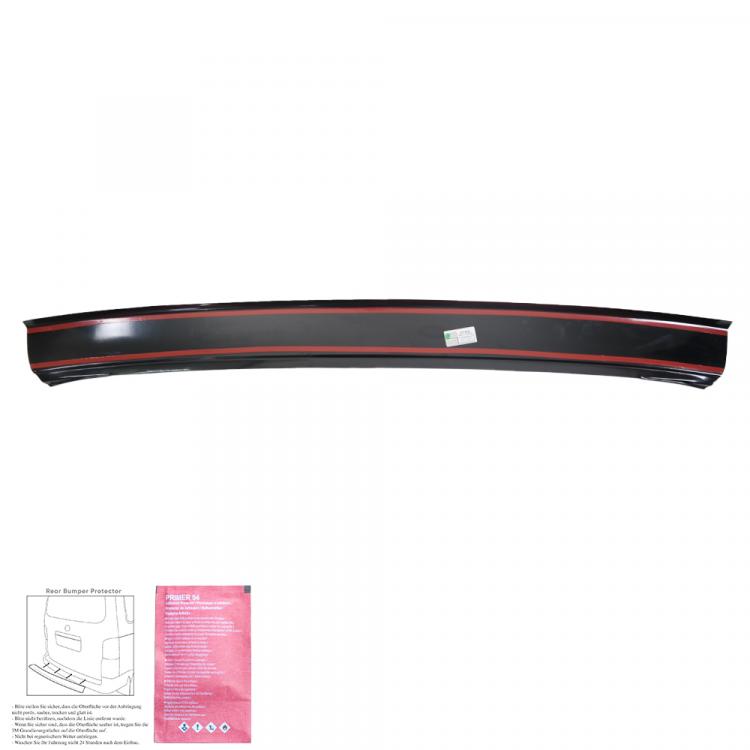 "Upgrade-Bus" Heckstoßstangenschutz / Ladenkantenschutz für VW T6 15-19 / T6.1 19-23 Hochglanz schwarz