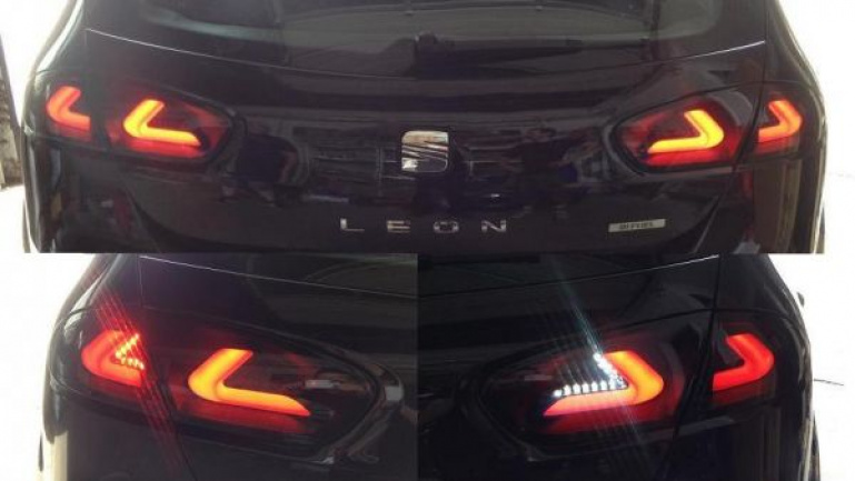 Voll LED Upgrade Design Rückleuchten für Seat Leon 1P Facelift 09-12 schwarz/rauch