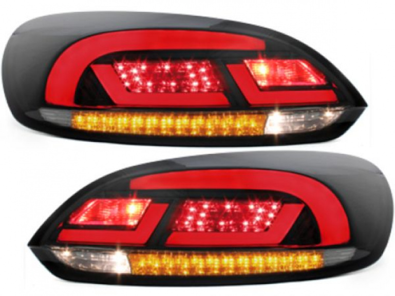 LED Upgrade Design Rückleuchten für VW Scirocco 3 (III) 08-14 schwarz/rauch mit dynamischen LED Blinker