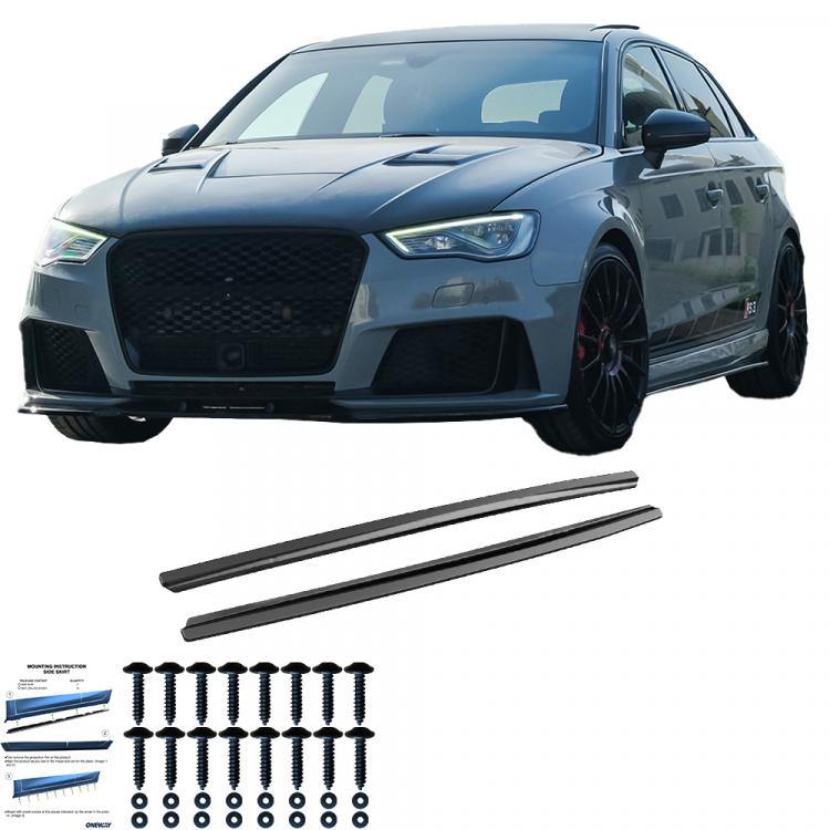 Upgrade Design Seitenschweller Set passend für Audi RS3 / RS3 8V Facelift 15-20 Hochglanz schwarz
