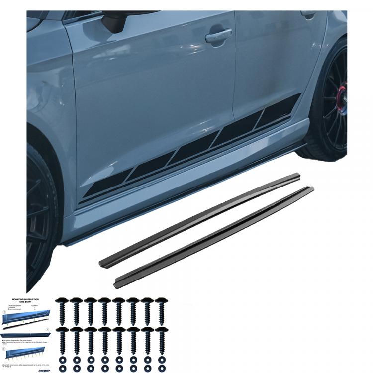 Upgrade Design Seitenschweller Set passend für Audi RS3 / RS3 8V Facelift 15-20 Hochglanz schwarz