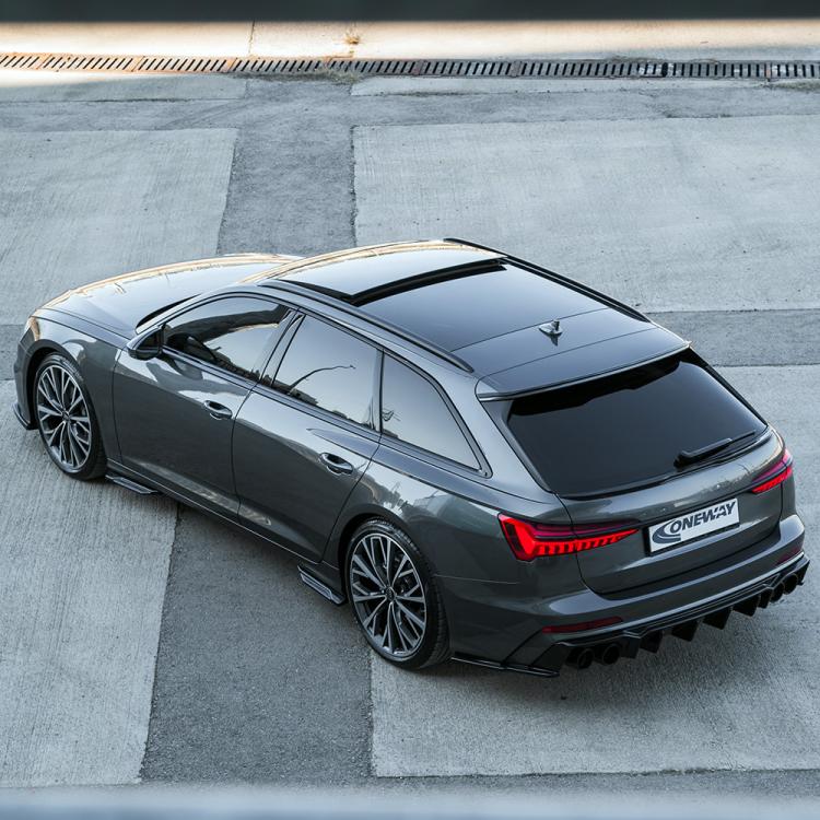 Upgrade Design Seitenschweller Set passend für Audi A6 C8 / S6 19+ Hochglanz schwarz