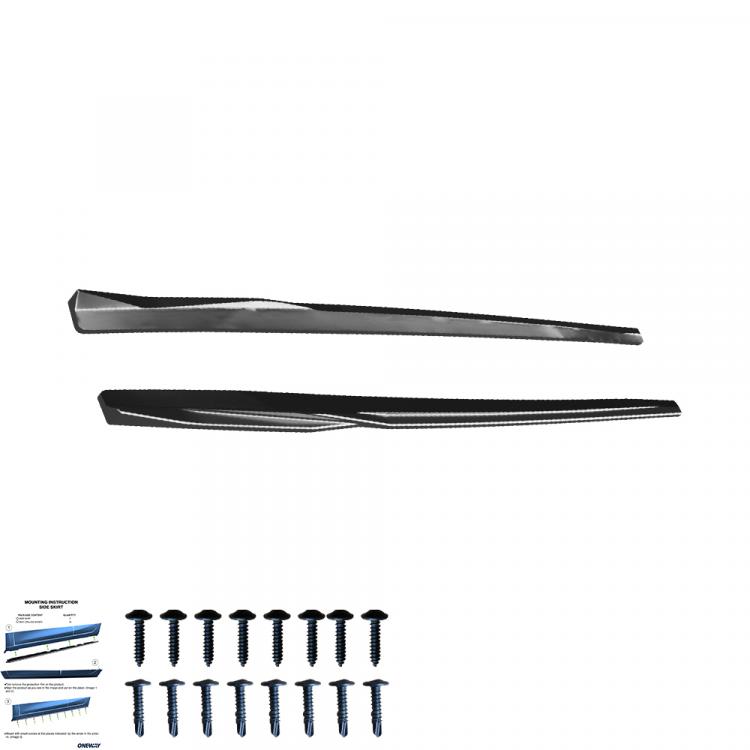 Upgrade Design Seitenschweller Set passend für Audi A3 8V / S3 8V Facelift 13-20 Hochglanz schwarz
