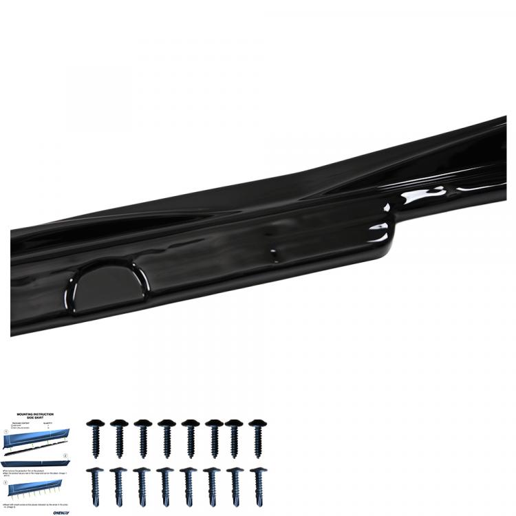 Upgrade Design Seitenschweller Set passend für Audi A3 8V Facelift 16-20 Hochglanz schwarz