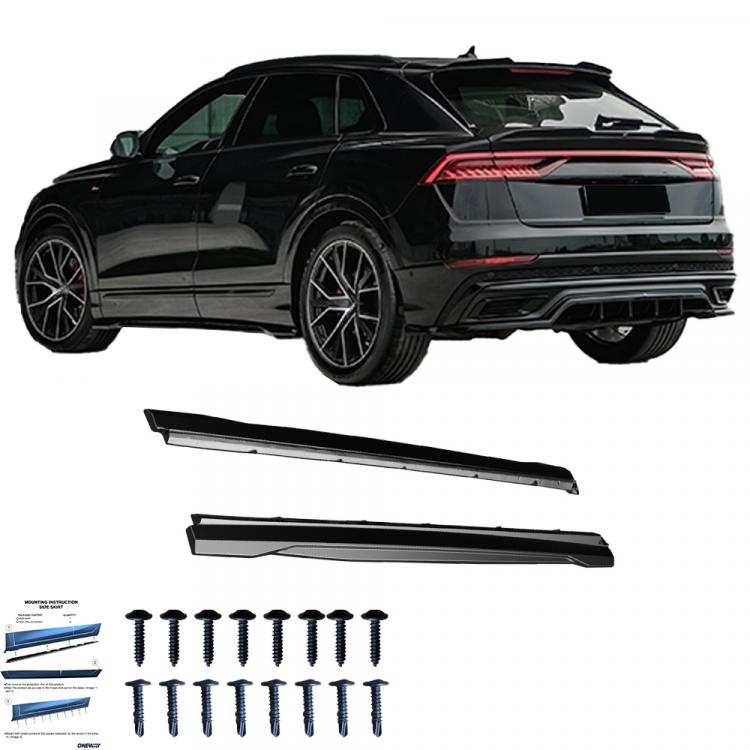 Upgrade Design Seitenschweller Set passend für Audi SQ8 / Q8 MK1 18+ Hochglanz schwarz